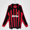 2006-2007 Maillot AC Milan Domicile Rétro Manches Longues