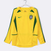 2002 Maillot Brésil Domicile Rétro Manches Longues