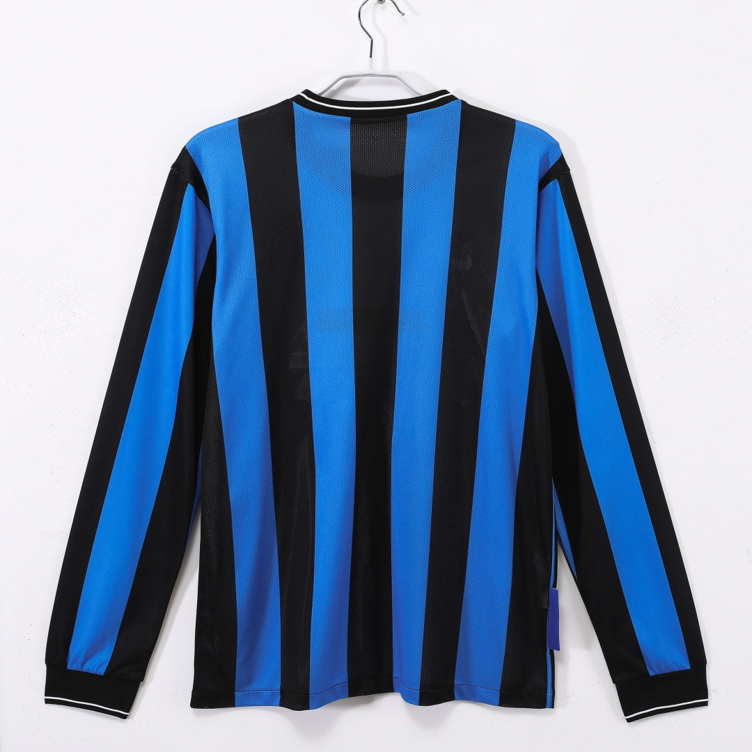 2009-2010 Maillot Retro Inter Milan Domicile Manches Longues