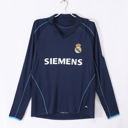 2005-2006 Maillot Retro Real Madrid Extérieur Manches Longues