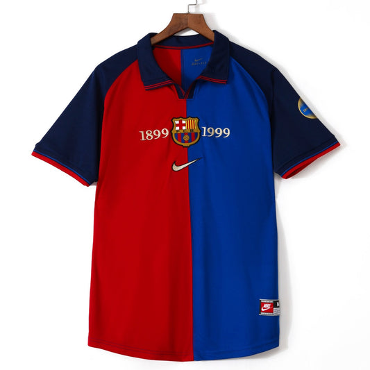 1999-2000 Maillot Barcelone Domicile Rétro