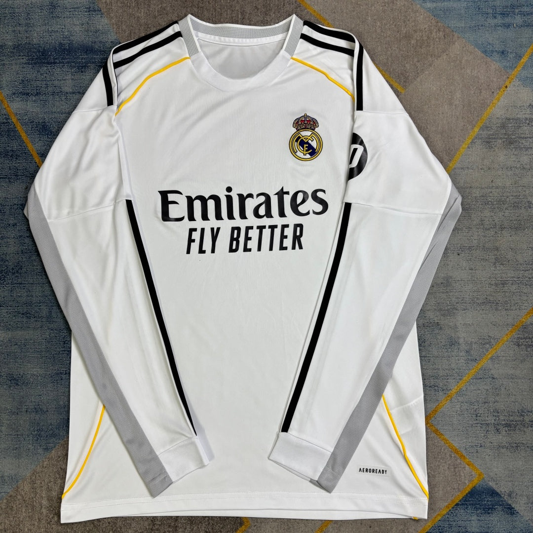 Maillot 25/26 Real Madrid Domicile   Manches Longues