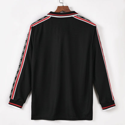 1998-1999 Manchester United Extérieur maillot Retro Manches Longues