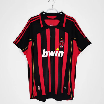 2006-2007 Maillot AC Milan Domicile Rétro