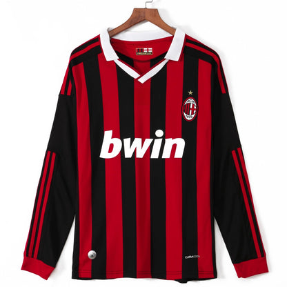 2009-2010 Maillot Retro AC Milan Domicile Manches Longues