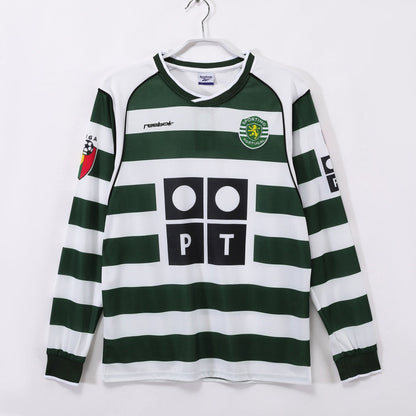 2001-2003 Maillot Retro Sporting CP Domicile Manches Longues