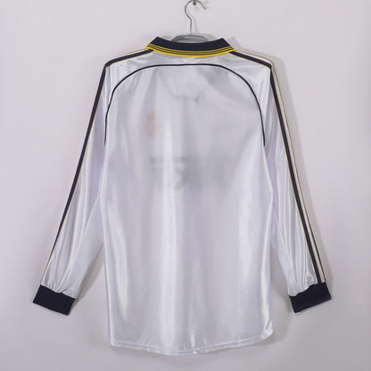 1998-2000 Maillot Retro Real Madrid Domicile Manches Longues
